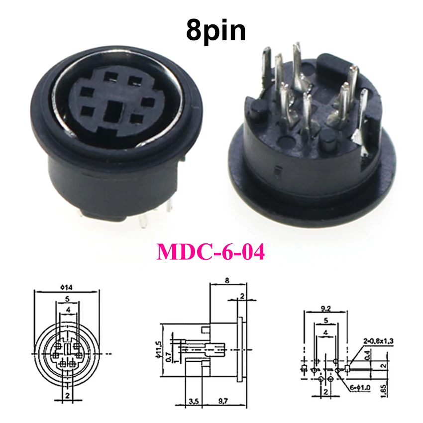 S Terminal złącze Audio wideo s-video do montażu PCB 4/5/6/7/8/9/10 Pin Din gniazdo żeńskie srebrny Tone PS2 Circular DIN Micro Jack