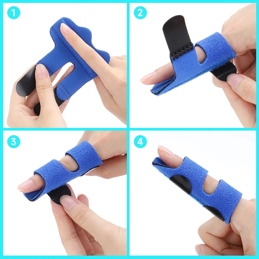 Finger Splint Aluminum Strip Skin-friendly Fabric Fixed Knuckle Sprain Correction Rehabilitation Device Helping Fixation Recover