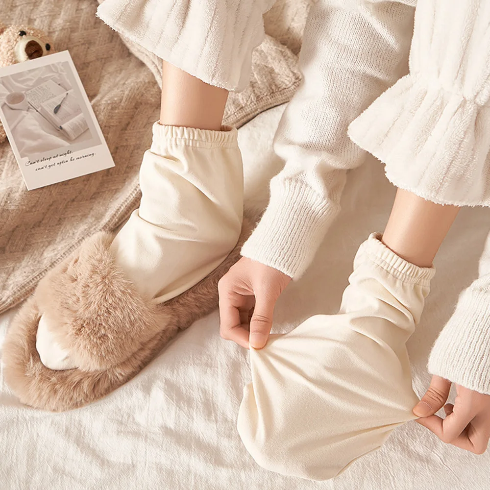 Room Socks Adults Sleeping Socks Winter Snow Home Maternity Sock Leg Warmer Carpet Sock Slippers Socks For Women Botas Feminina image 2