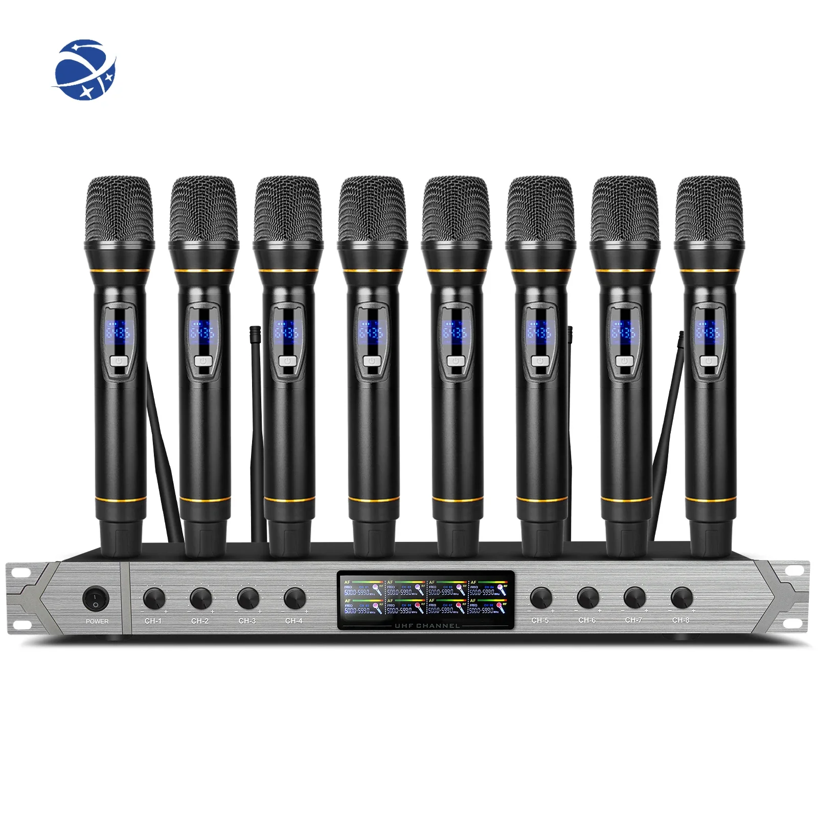 

Biner D28 Professional 8channels Handheld UHF Wireless Microphone For conference Room