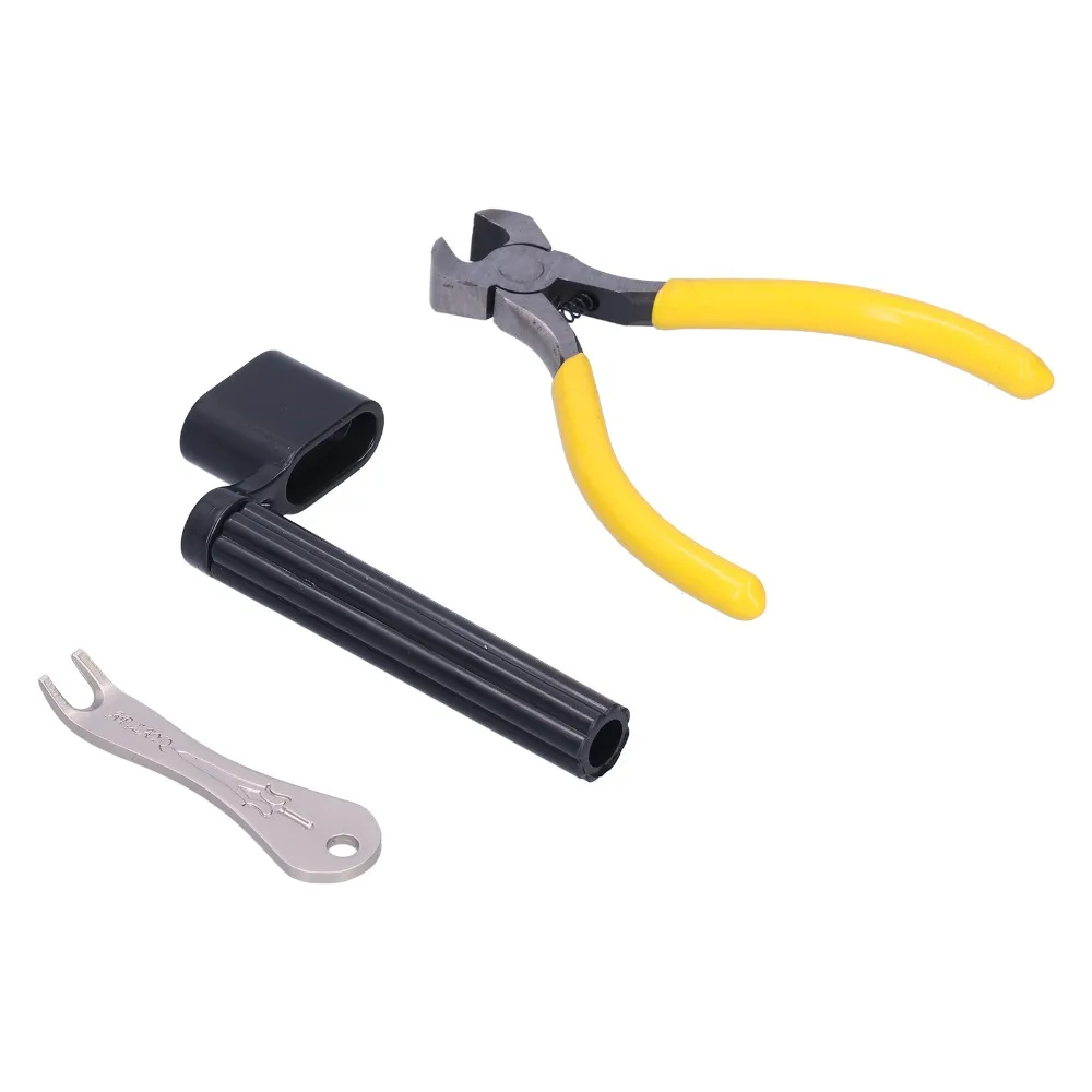 3PCS ABS+Stainless Steel Guitar Repair Kit Multi-Function Assorted colors Guitar Maintenance Tool Set String Winder Tool