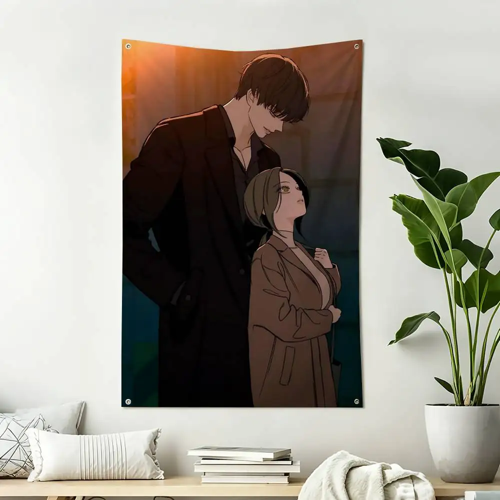 Tears on a Withered Flower Hae-soo Tae-ha Home Decor Wall Hanging Vertical Flags Indoor Outdoor