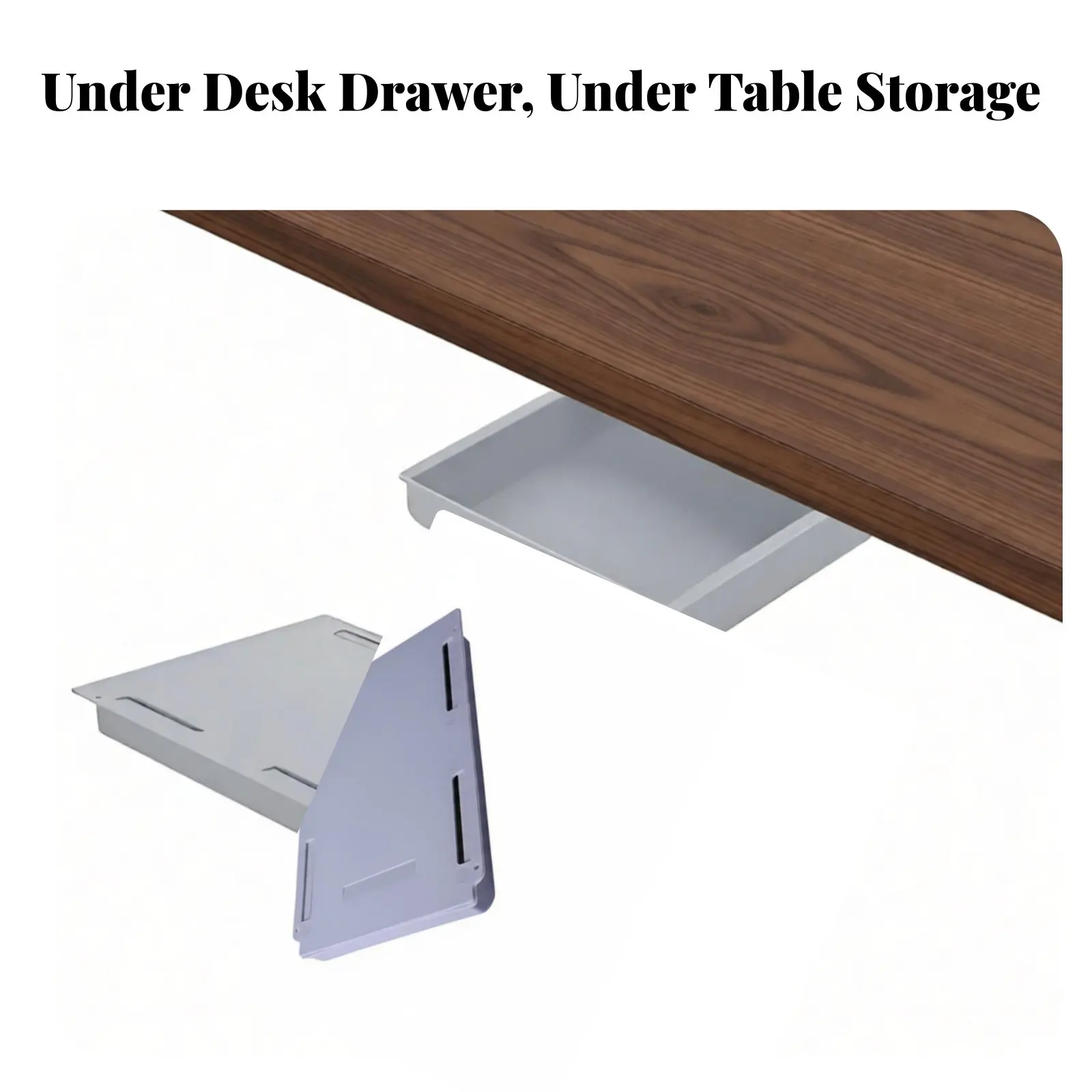 

Клеящийся органайзер-ящик под стол, многофункциональный органайзер для офиса, студентов, канцелярских принадлежностей, документов, денег