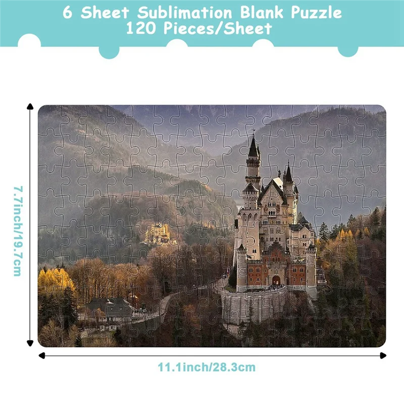 Sublimation Blanks Puzzles DIY Blank Puzzle for Sublimation Transfer Thermal Transfer Heat Press Printing Crafts A4