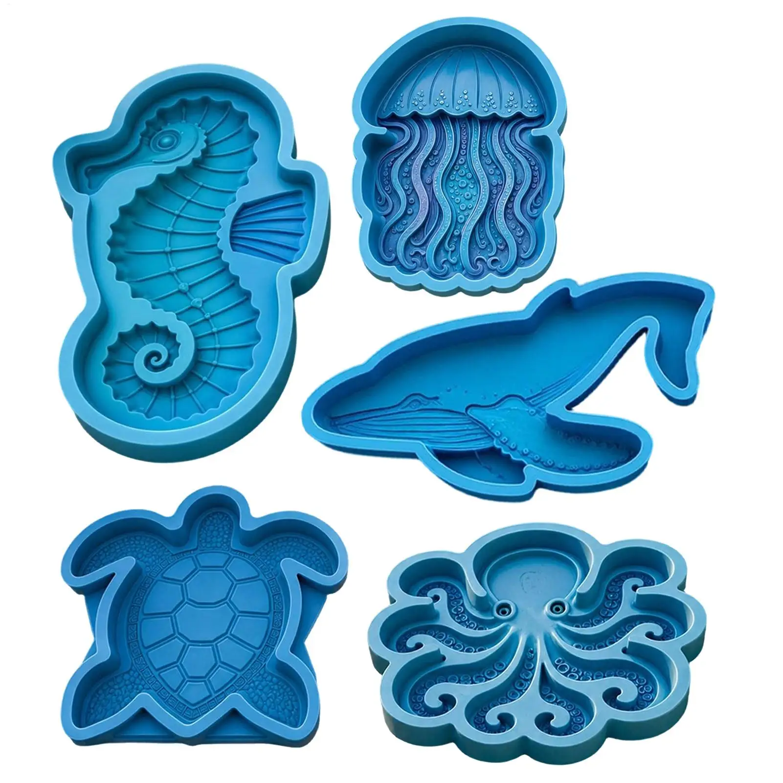 Garden Path Cement Mould Concrete Pathway Silicone Ocean Theme Reusable Garden Stepping Stone Cement Plaster Resin DIY Art