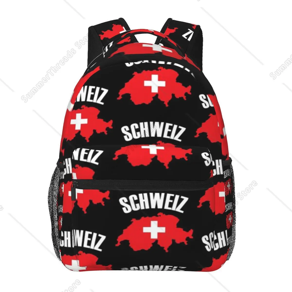 

Switzerland - Schweiz Map Spacious One Personalize Casual Backpack School Bookbag For Women Kids Boys Girls,Animal Dog Back Pack