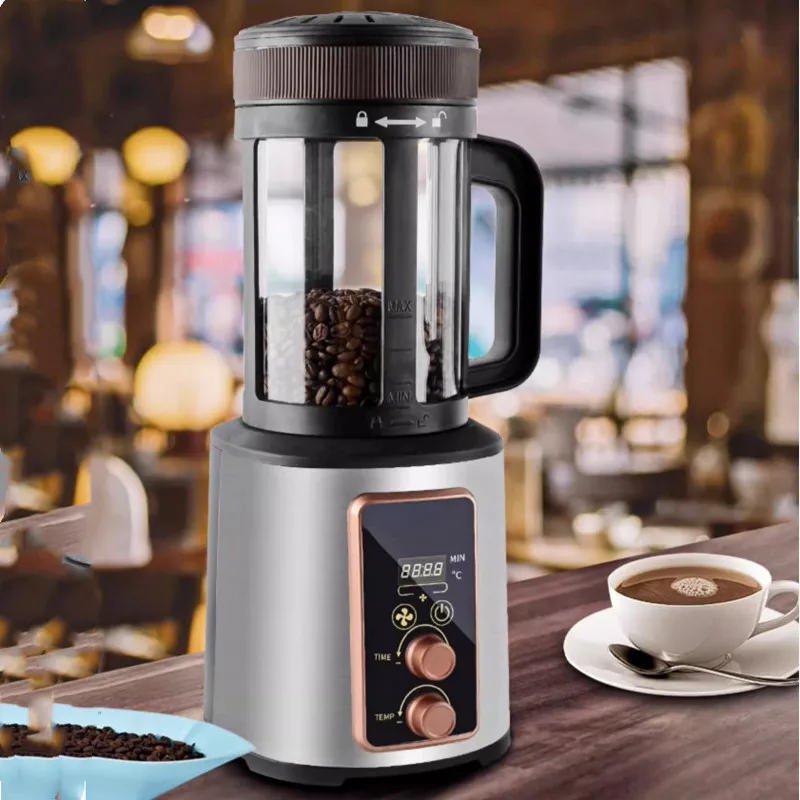 Coffee Bean Roaster Small Household Commercial Temperature Regulating And Cooling Automatic Timing Hot Air Bean Roast Kitchen view 5