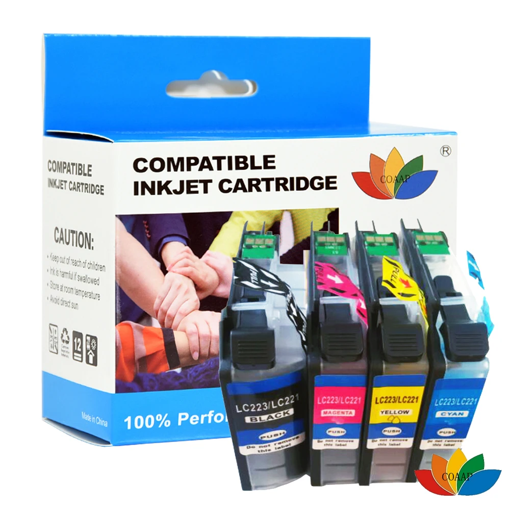 

4 шт. LC223 BK совместимый картридж LC-223 для Brother MFC-J5620DW MFC-J4620DW J4625DW J5625DW J4420DW J5320DW J562DW J480DW