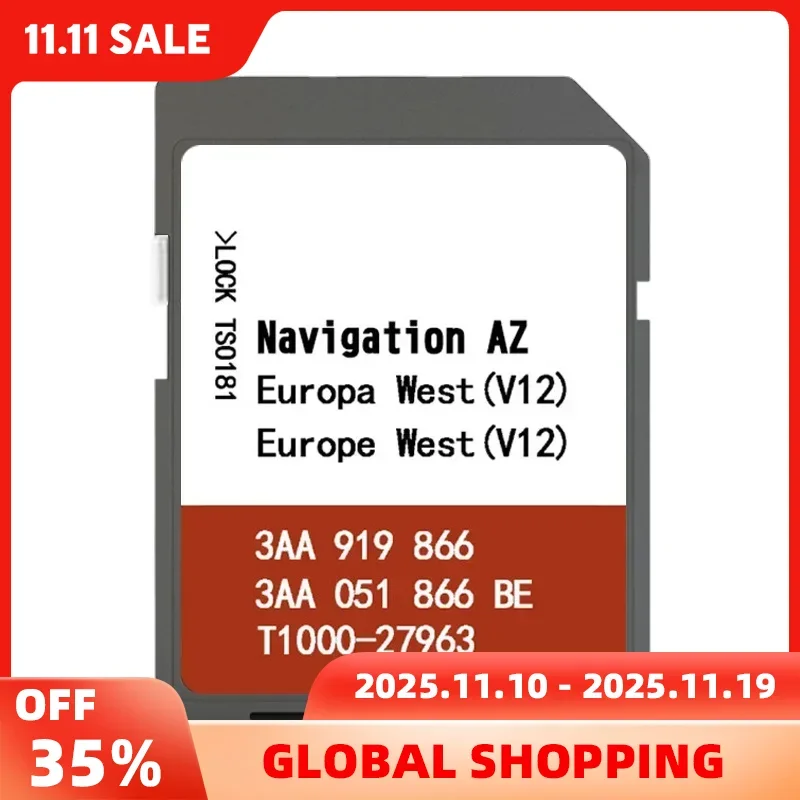 

Original SD Card Navigation Europa West RNS 315 Navi Software 3AA 919 866 for VW AZ V12 with Anti Fog Reaview Free Delivery