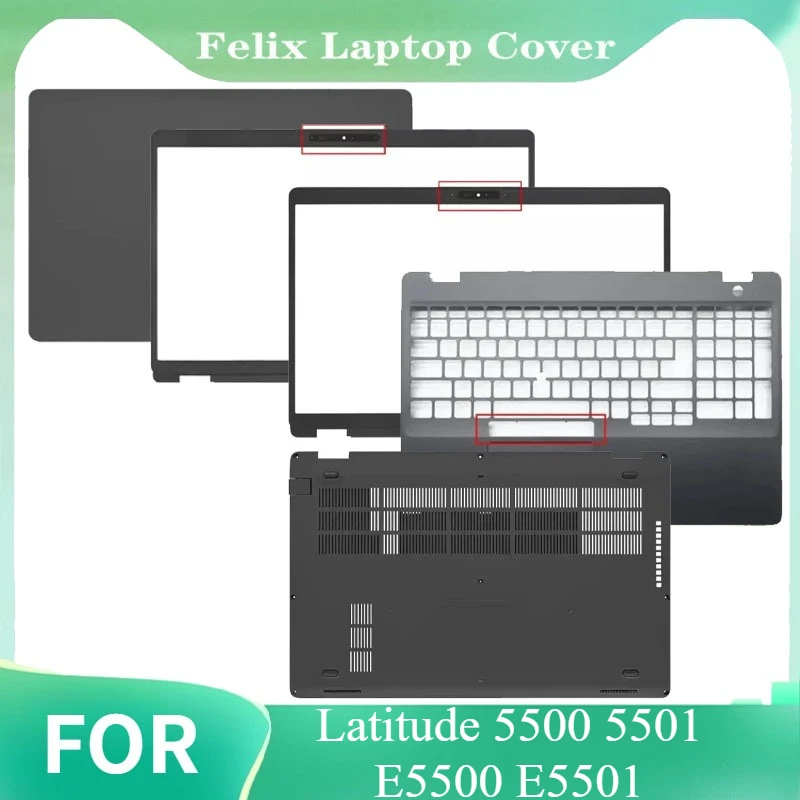 For Latitude 5500 5501 E5500 E5501 New Laptop LCD Back Cover Front Bezel Palmrest Cover Bottom Case 0X0CWC 0CR8D3