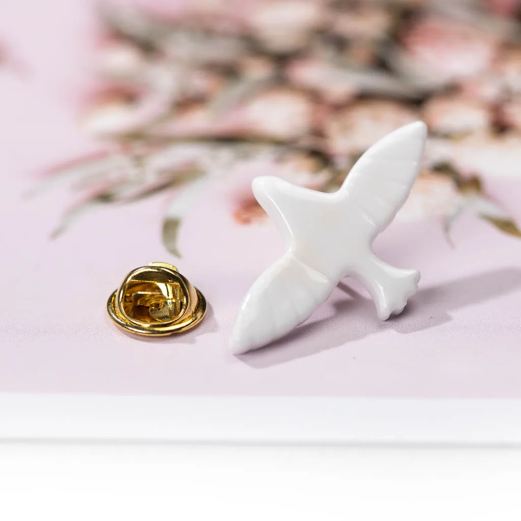Ice crack Dove Of Peace Ceramic Brooch Fashion Popular Hand Made Jewelry Student Lover Gift #FY420