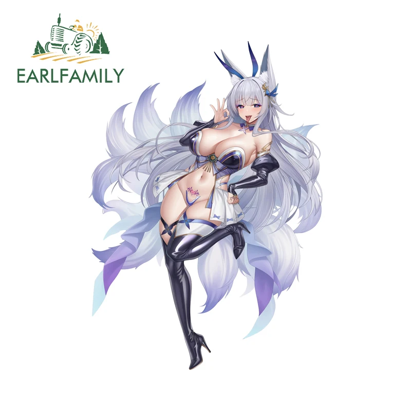 EARLFAMILY Alluring Standing Posture Azur Lane Girl Car Sticker Cool Personality Racing Drifting Waterproof Scratch Proof Decal