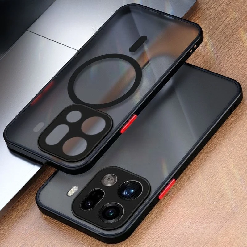 Pour OPPO Find X9 Pro �tui haute qualit� magn�tique givr� Transparent acrylique couverture pour OPPO Find X 9 antichoc pare-chocs Funda