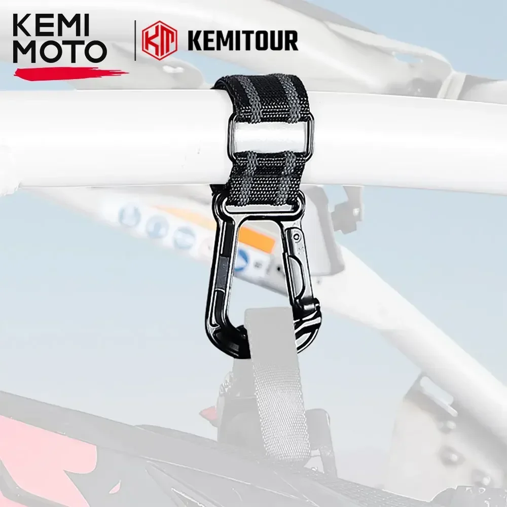 

KEMiMOTO 2pcs UTV Roll Cage Helmet Headset Hanger Hook For 1.5"-2.0" Roll Bar Compatible with Polaris RZR For Can-Am Maverick X3