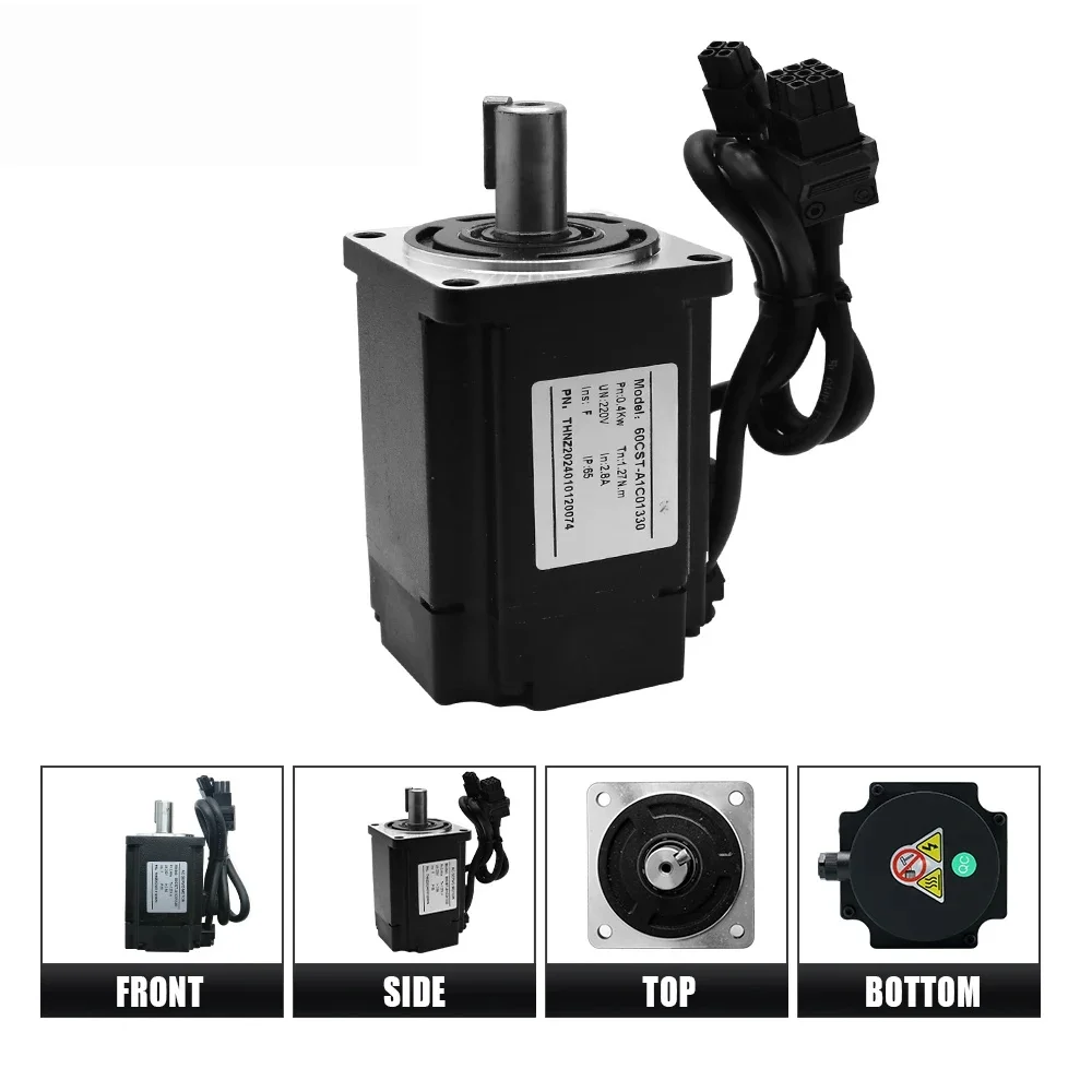 2025 Hot Sales Servo Motor Servo Motor Kit Support 5v 24v Pulse Signal Analog 0-10v Rs485 Modbus  400w 750w High Speed 3000rpm