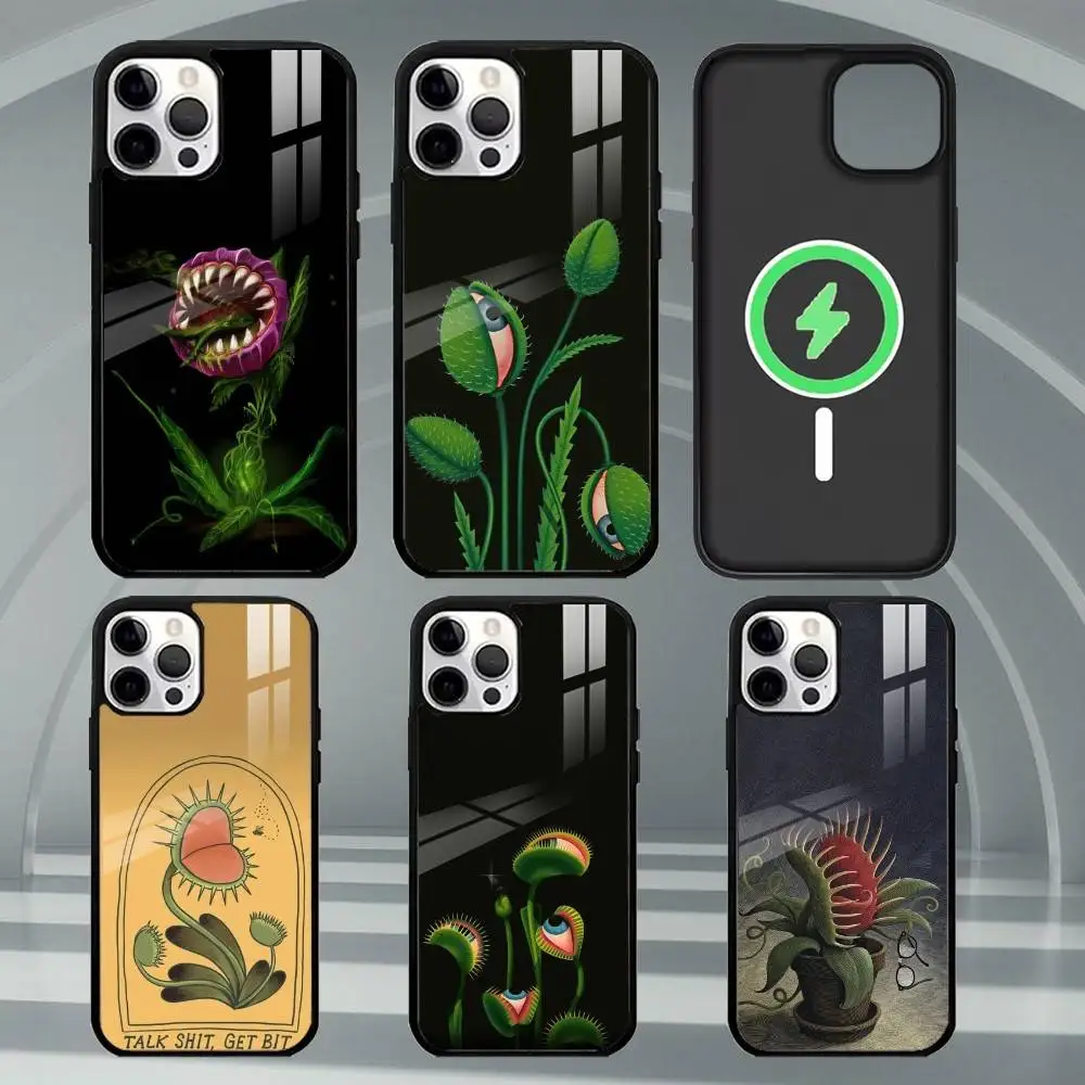 

V-Venus F-Flytrap Wonders Phone Case For iPhone17,16,15,14,13,12,11 Plus,Pro Max Magnetic For Magsafe Wireless Charging