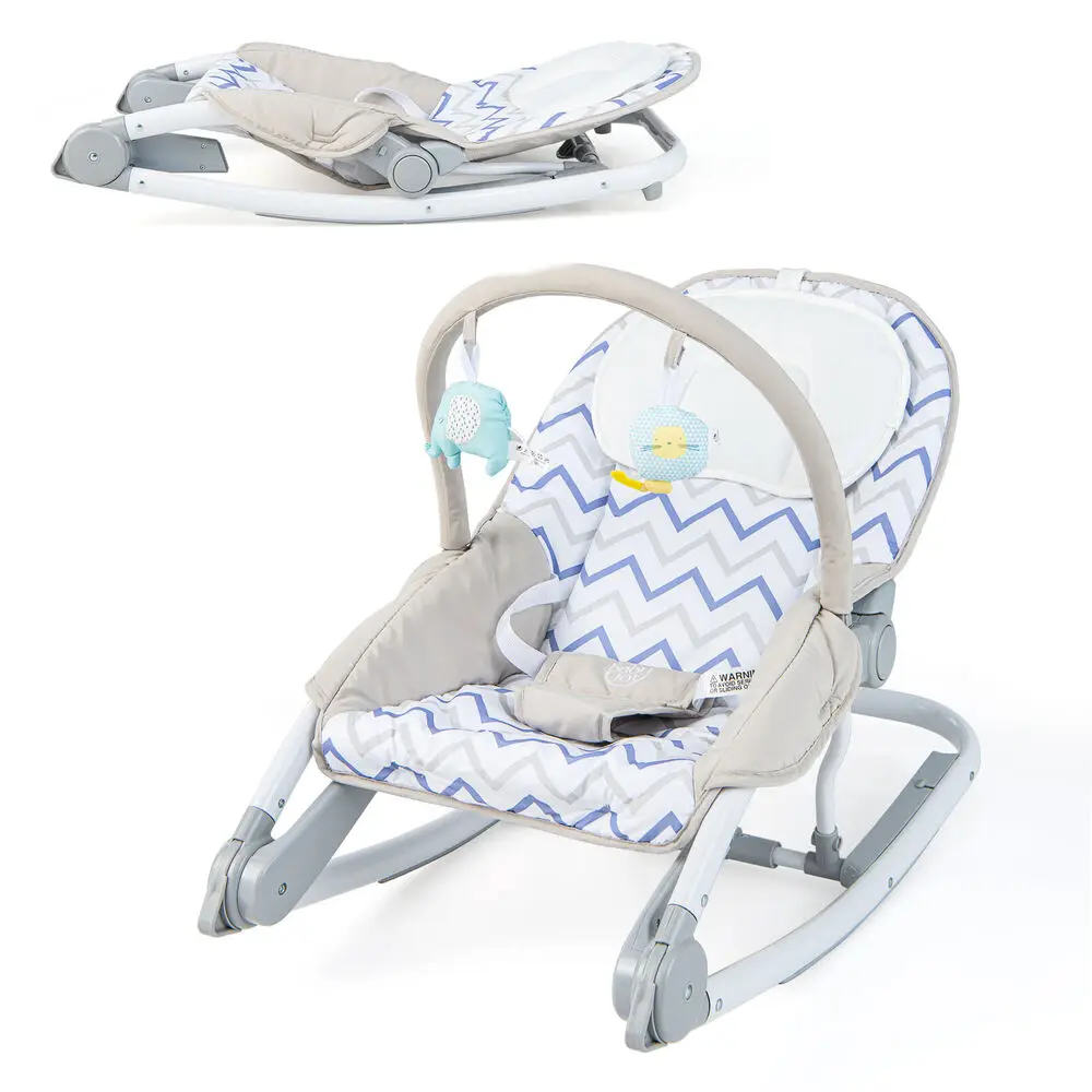 Babyjoy 2-in-1 Baby Rocker Bouncer with 3-level Adjustable Backrest & Detachable Seat