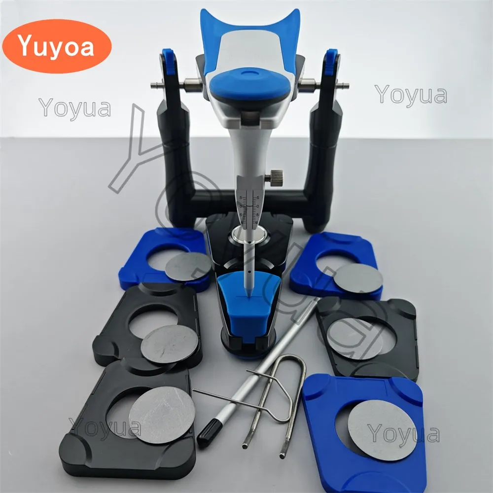 

Dental Artex BN Model Functional Articulator with 6 sets T-shape Base Plate Teeth Model Accurate Scale Plaster Model Equipment