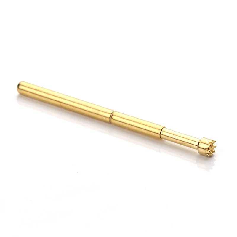 100Pcs Metal Brass Needle Plated Spring Compression Test Probe PA125-H2 Tool Instrument Diameter 2.02 mm Length 33.35mm