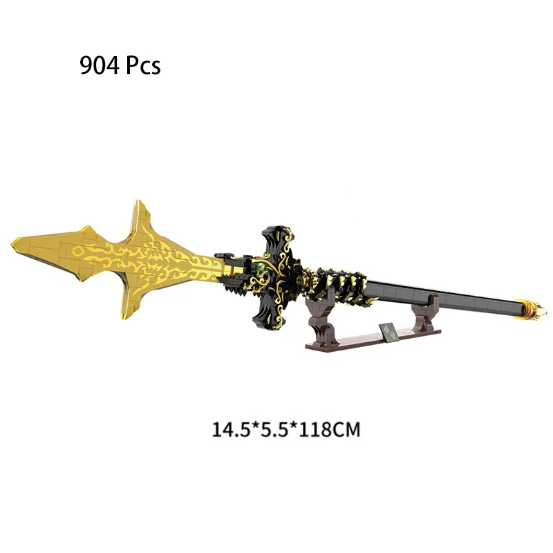 Yang Jian Weaponry Three Pointed Two Bladed Knife Building Blocks Model Journey To The West Bricks Toys Compatible With LEGO