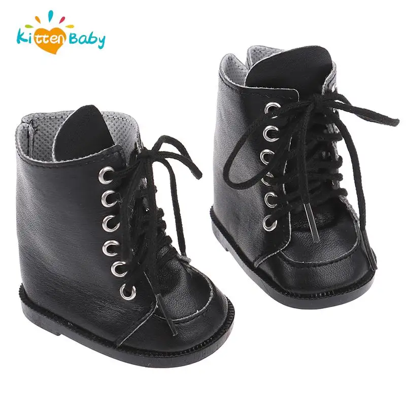 7CM Mini Doll Clothes Shoes Black Boots Shoes Winter Shoes For 18 Inch Doll Accessories Decor Toys