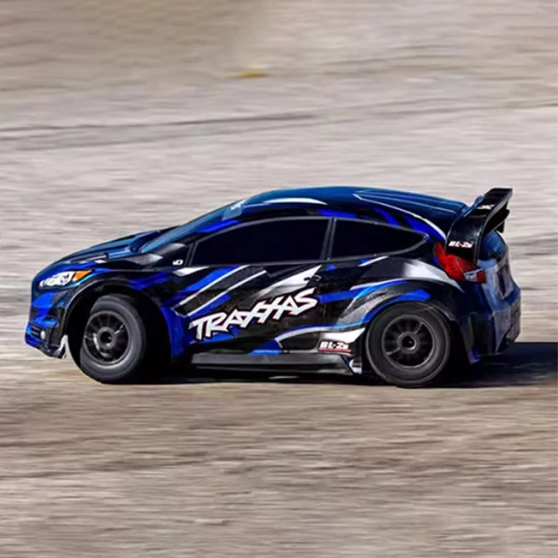 Traxxs BL-2s fiesta st rally 74154-4 1/10 4wd rc carro simulação de controle remoto elétrico sem escova modelo de veículo de rally de alta velocidade