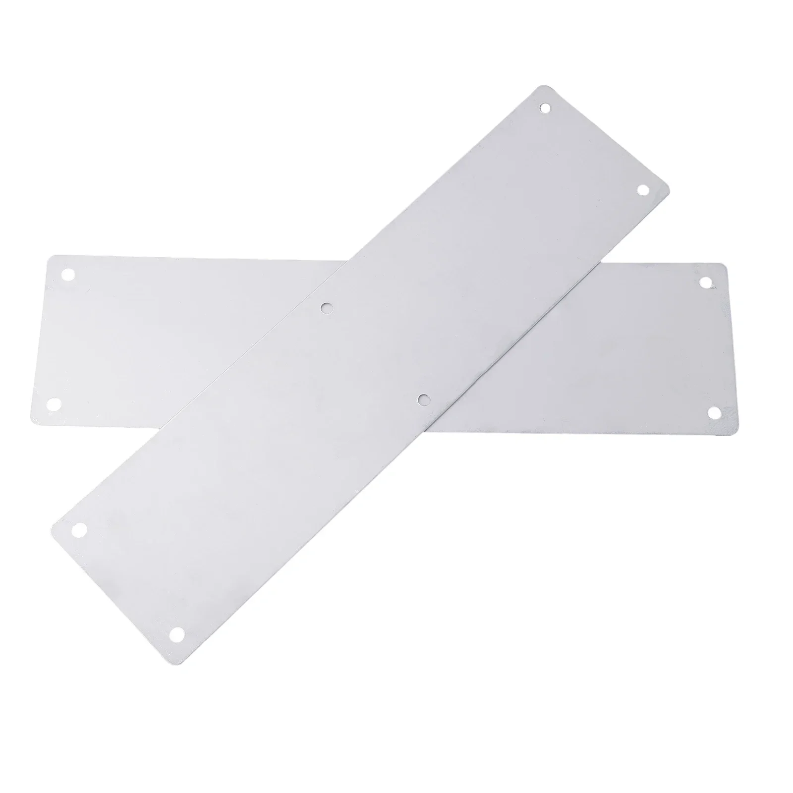 Hardware Door Kick Plate 2Pcs Without Word Plate Door Protection Door Sign Interior Or Exterior Kick Plate Silver