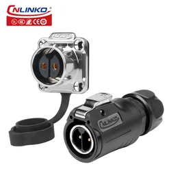 CNLINKO M20 Upgraded High Quality LP20 2 3 4 5 7 9 12 14 Pin Connector Circular Industrial Loose-proof IP68 Waterproof Connector