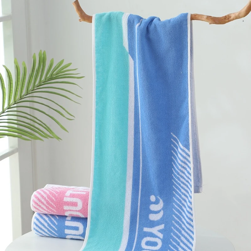 Cotton Extended Sweat Absorbing Sports Towel  Fitness Running Long Towel  Soft and Skin Friendly Dark Men's Large Shower Towel