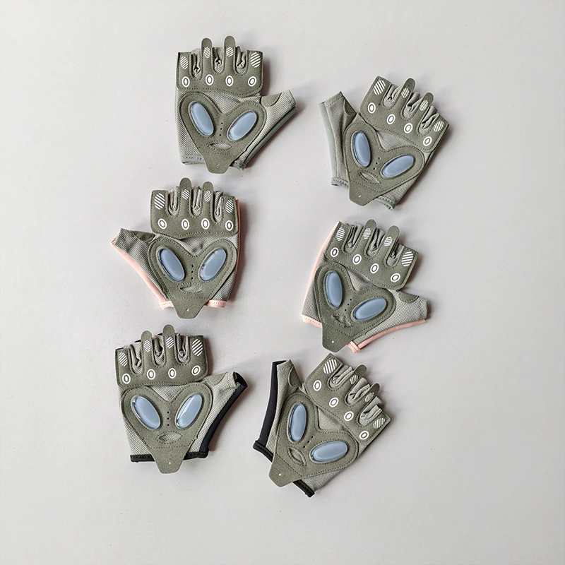 Damen Halbfinger-Fahrradhandschuhe Rutschfest Stoßdämpfend Atmungsaktiv Fitness Fahrradhandschuhe für Sport Fitnessstudio Training Radfahren – Detail 16