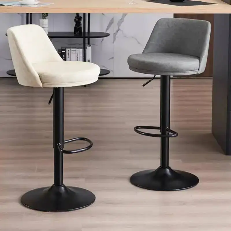 

Black Swivel Bar Stools Adjustable Back Metal Minimalist Cheap Bar Stools Modern Unique Elegant Sillas Para Barra Bar Furniture