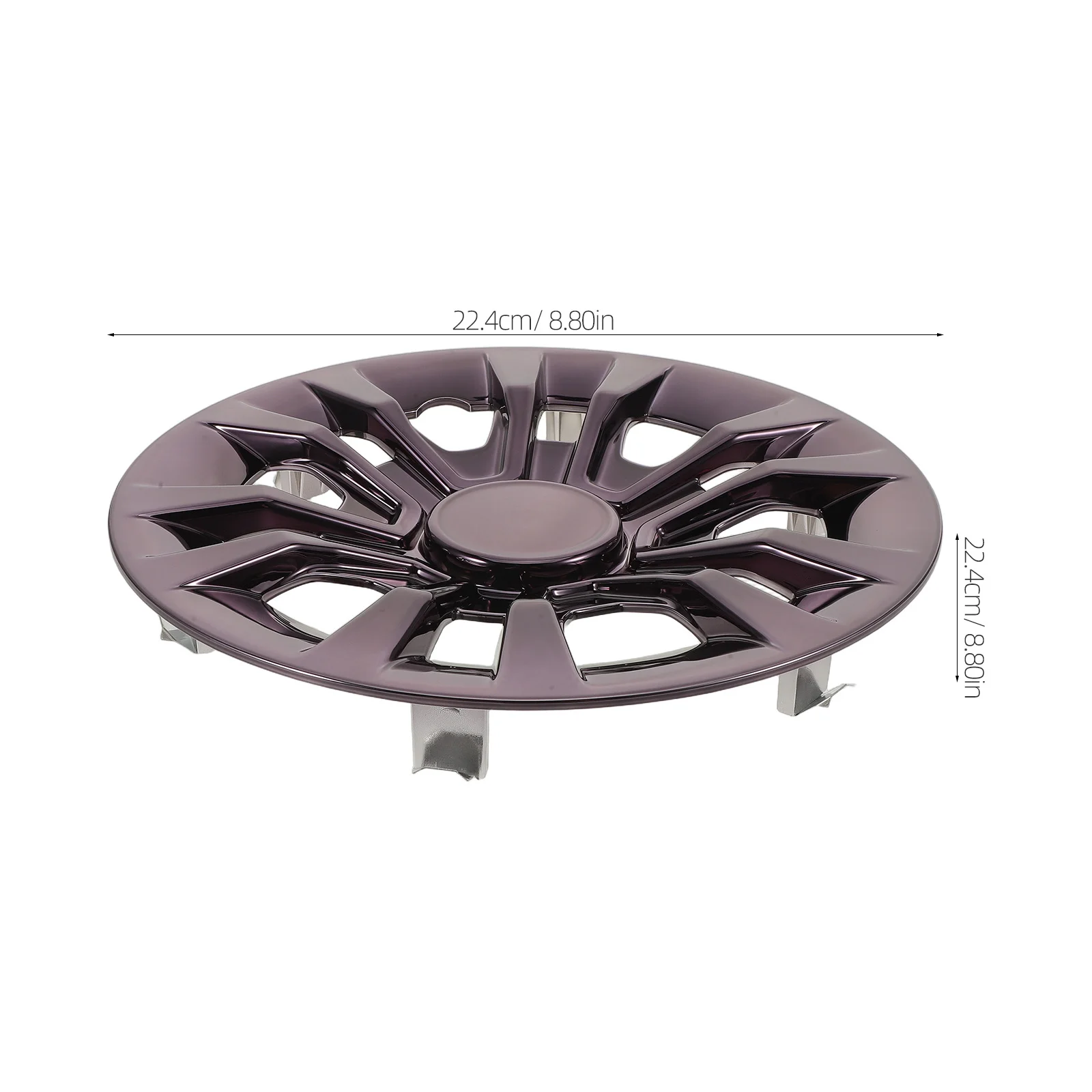 قبعات مركز عجلة عربة الجولف باللون الأسود مقاس 8 بوصة أغطية حافة مزخرفة أغطية محور أغطية عجلات خارجية واقية للسيارات #2