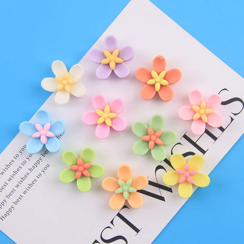 20 pçs sorte flores resina plana voltar cabochão scrapbook kawaii diy enfeites acessórios linda margaridas botão de flores resina