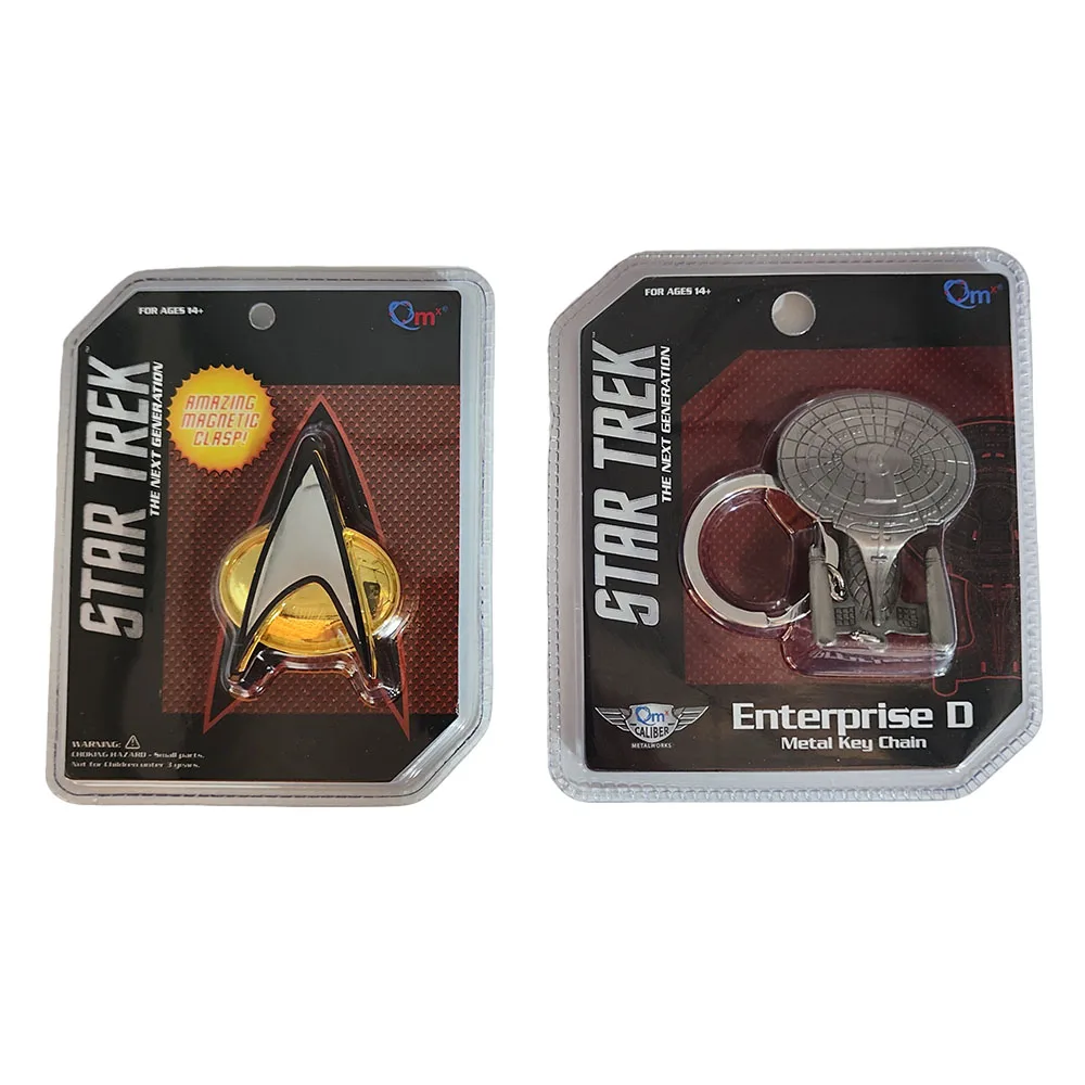 Star Trek: A Nova Geração - Emblema Magnético Incrível da Enterprise D para Cosplay - Figura de Metal Colecionável