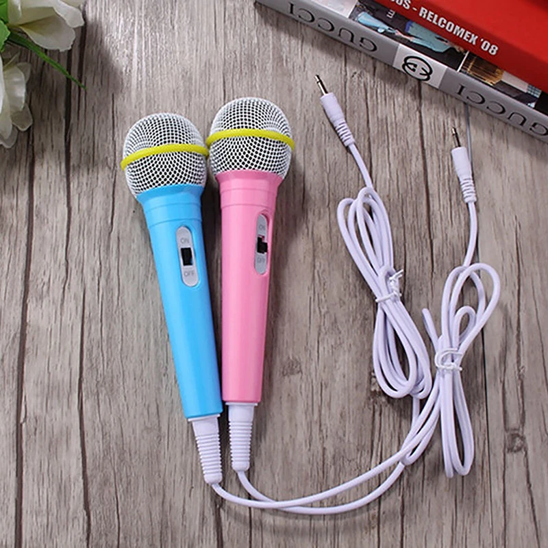 Wired Microphone Lightweight Singing Mechine Home Kids Musical Toy Easy Use No Battery Portable Handheld Microphone