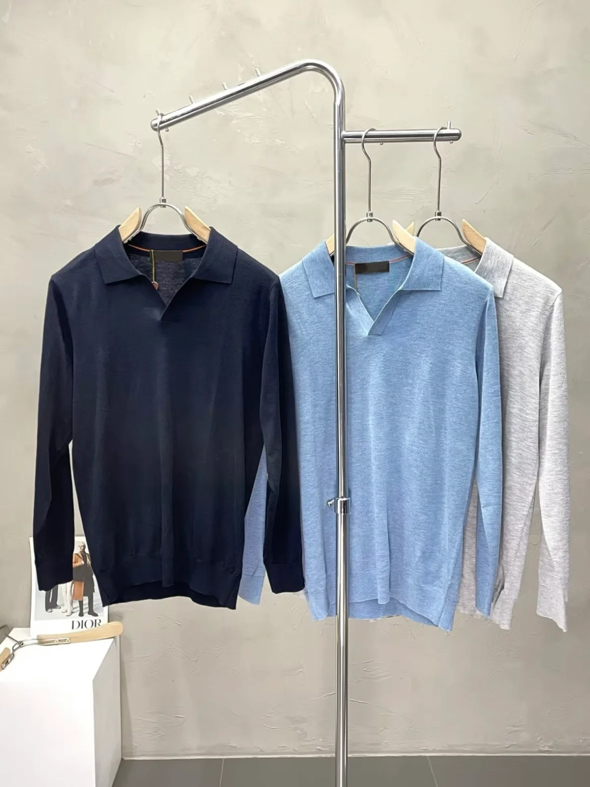 

LP old money Fenghaiou collar lapel casual polo shirt 25aw