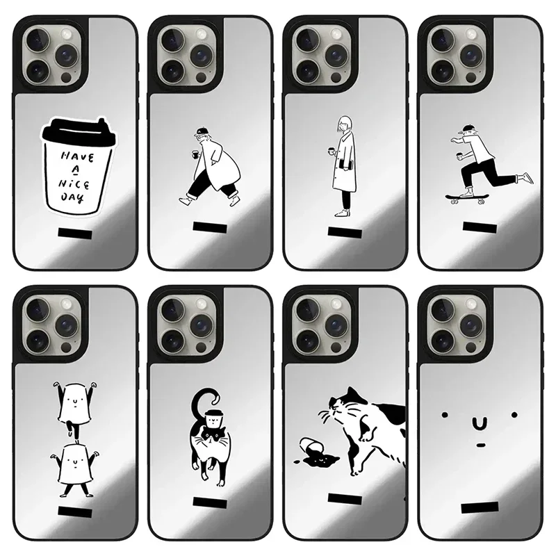 

Coffee Mirror iPhone 11 12 13 14 15 16 Pro Max Case - Protective iPhone Case with MagSafe