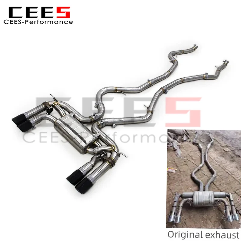 

Cees Catback выхлопные трубы для BMW X5M F85 X6M F86 4.4TT 2015-2019 автомобильная выхлопная система глушитель из нержавеющей стали