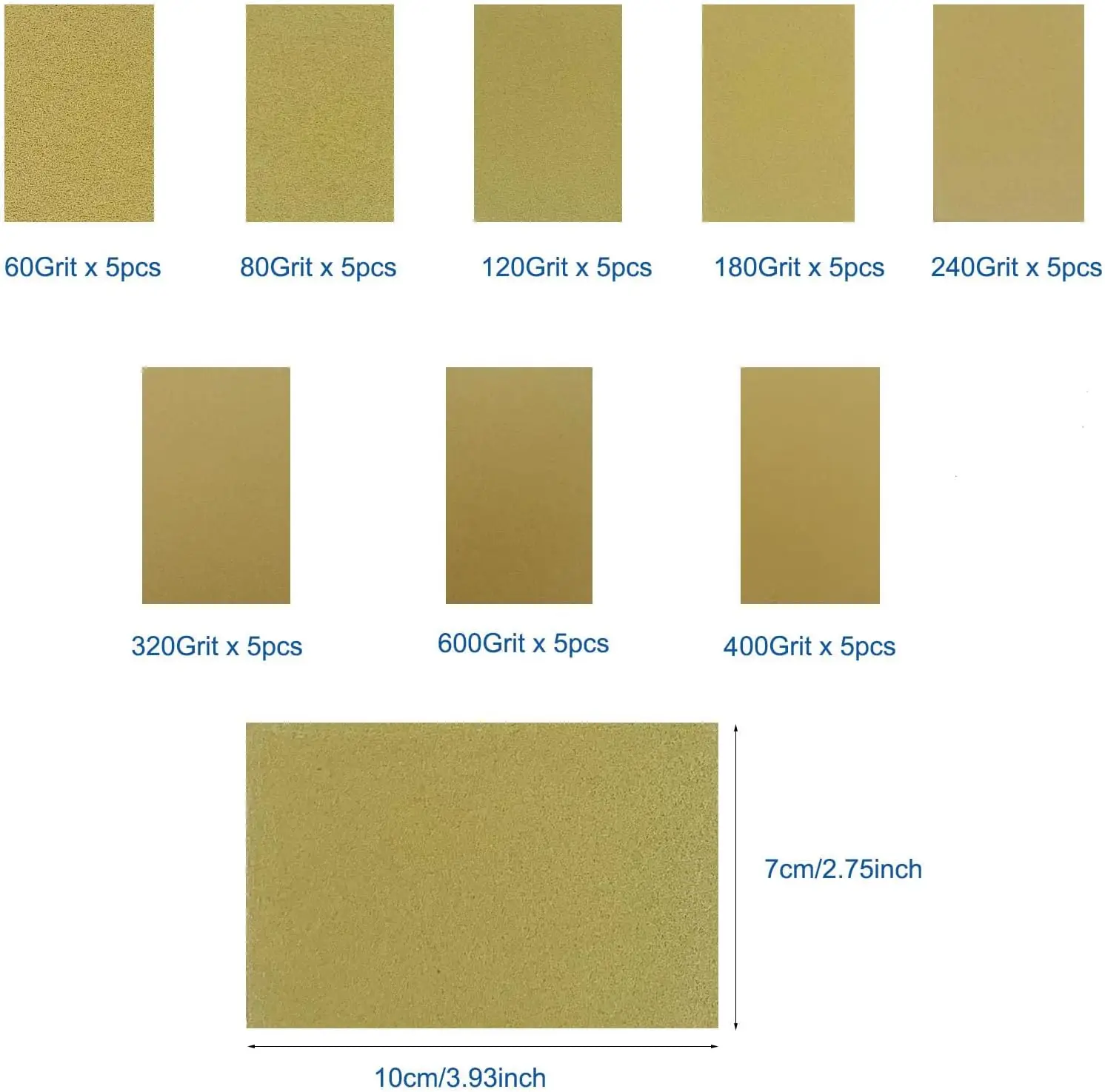 16Pcs Sanding Block Kit with 40 Sheets, Hook & Loop, Assorted Shapes for Wood, Auto Paint, DIY - view 3
