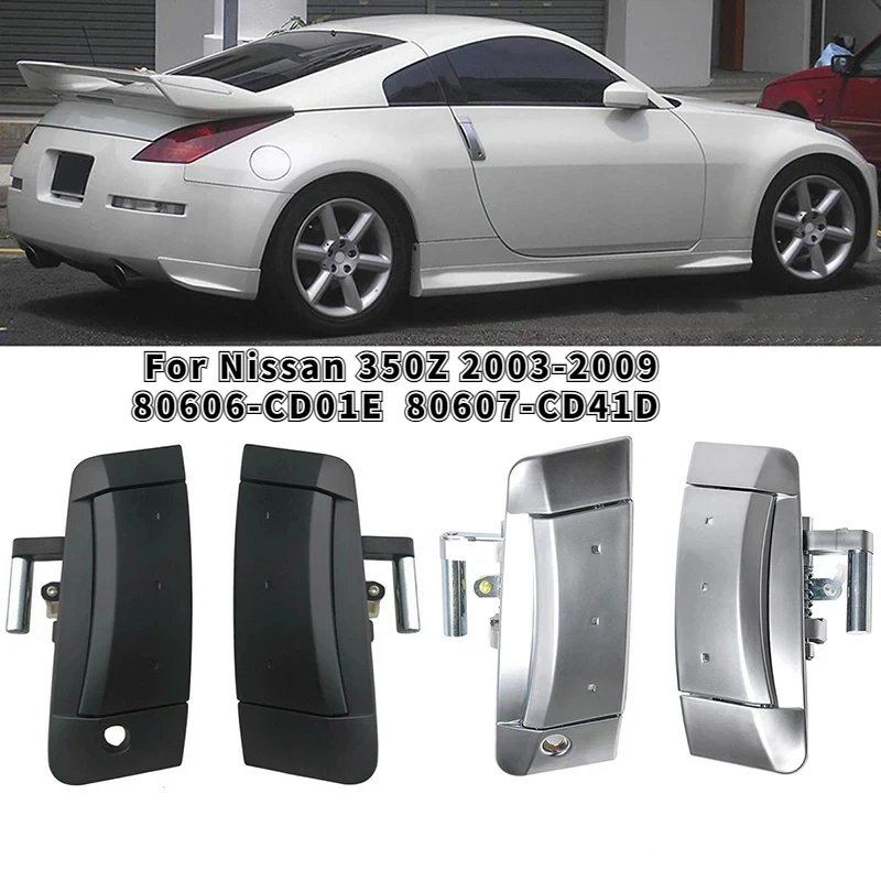 

For Nissan 350Z 2003-2009 80607-CD41D 80606-CD01E Car Left Right Outside Outer Passenger Exterior Door Handle ABS