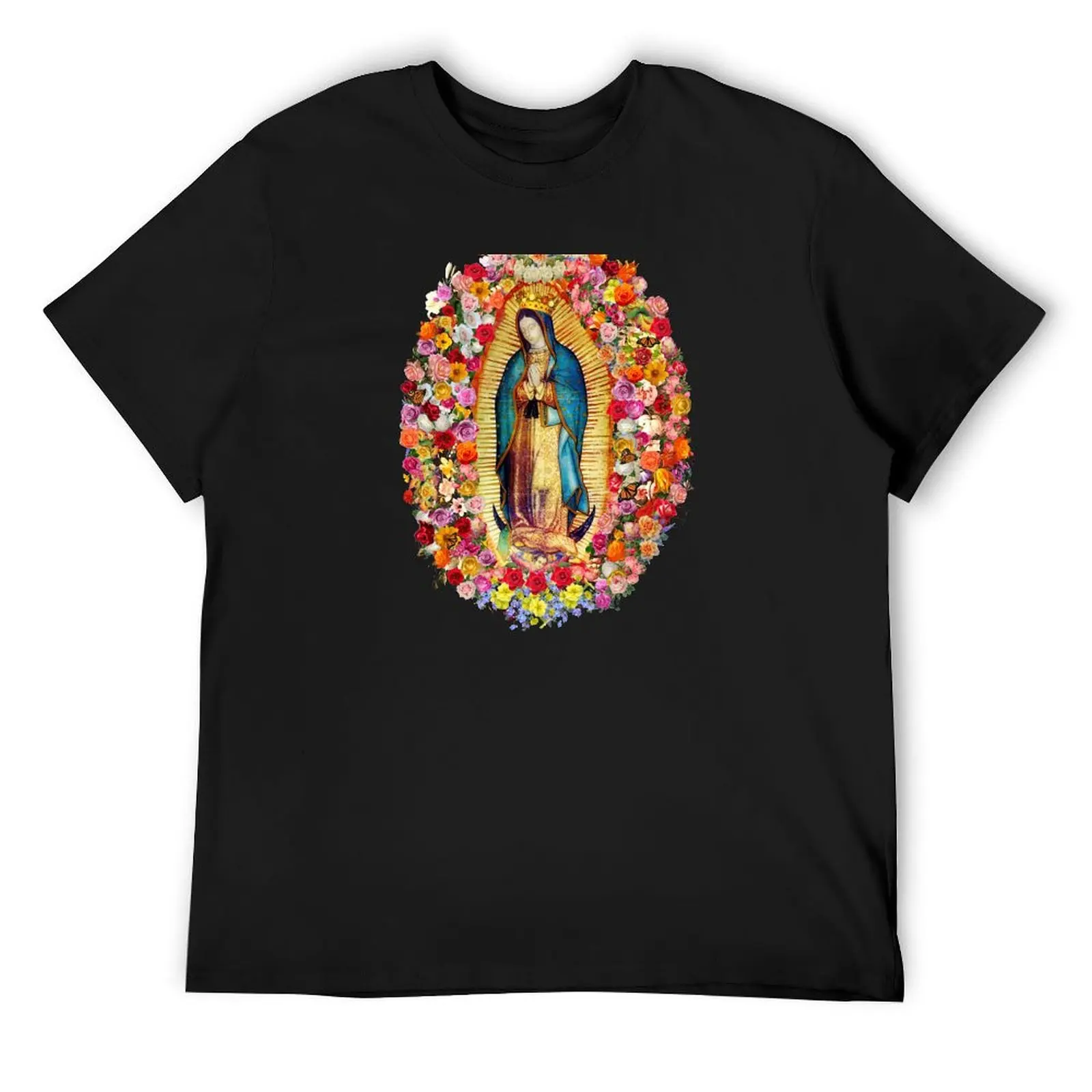 

Our Lady of Guadalupe Mexican Virgin Mary Saint Mexico Catholic Mask T-Shirt vintage t shirts blacks black t-shirts for men
