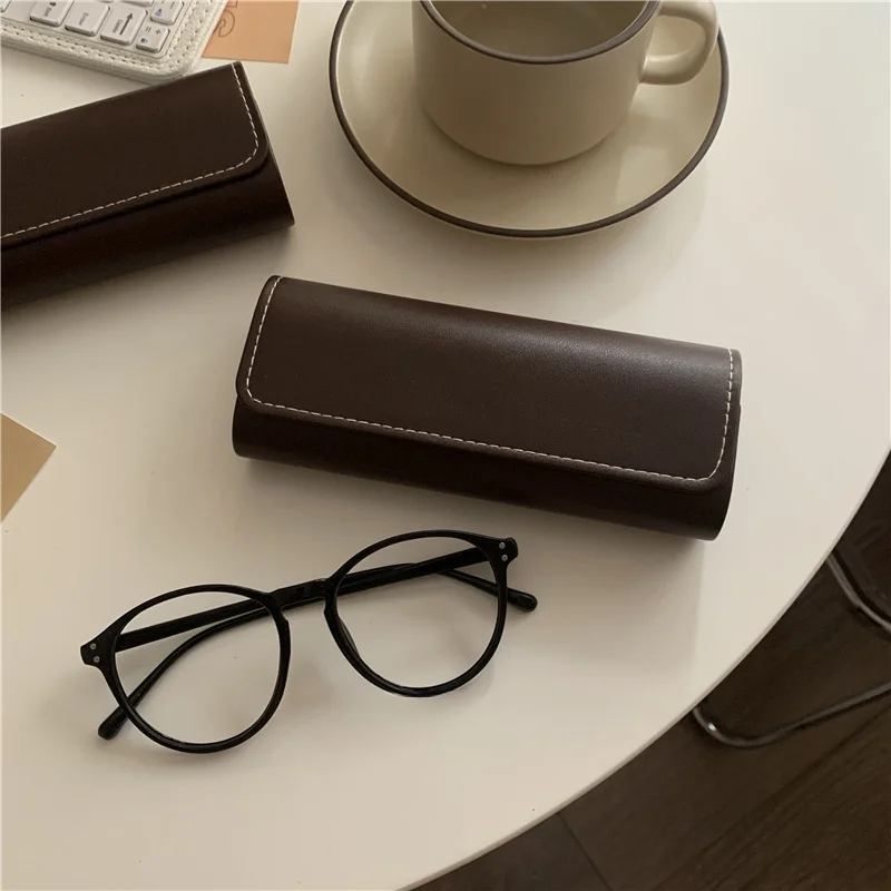 Vintage Coffee Eyeglass Case - Lightweight Portable Glasses Holder, Ideal for Travel and Everyday Use, Travel Accessory image 4