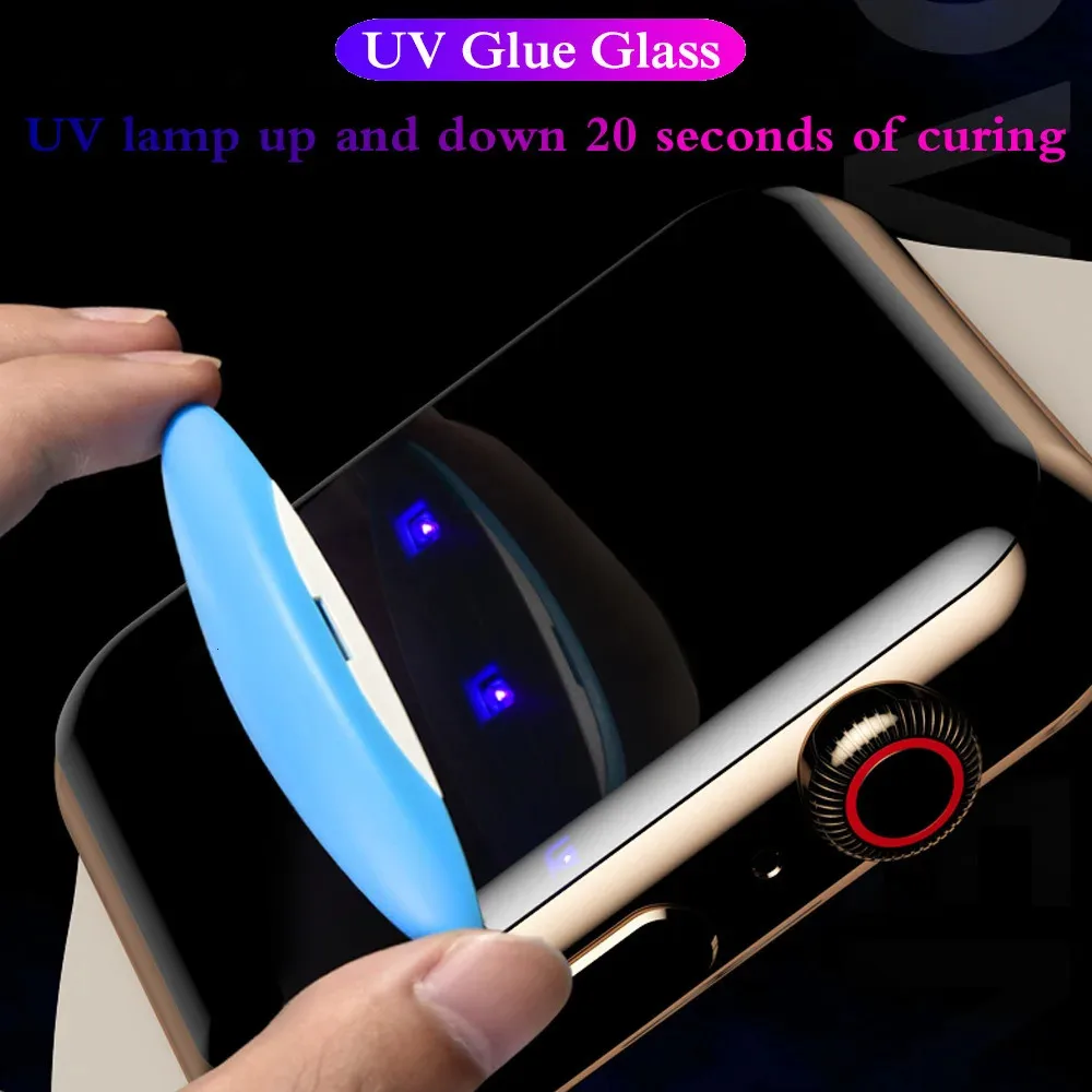 9H 3D UV Glass Nano Liquid full Glue Tempered Glass For Apple Watch 38mm 42mm Screen Protector For Apple Watch 3 2 1Series