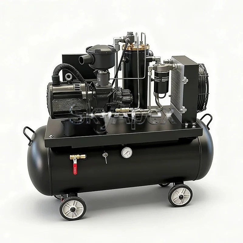 Permanent Magnet Variable Frequency Screw Air Compressor Texture Paint Three Phase Industrial Woodworking Pump High Power Home