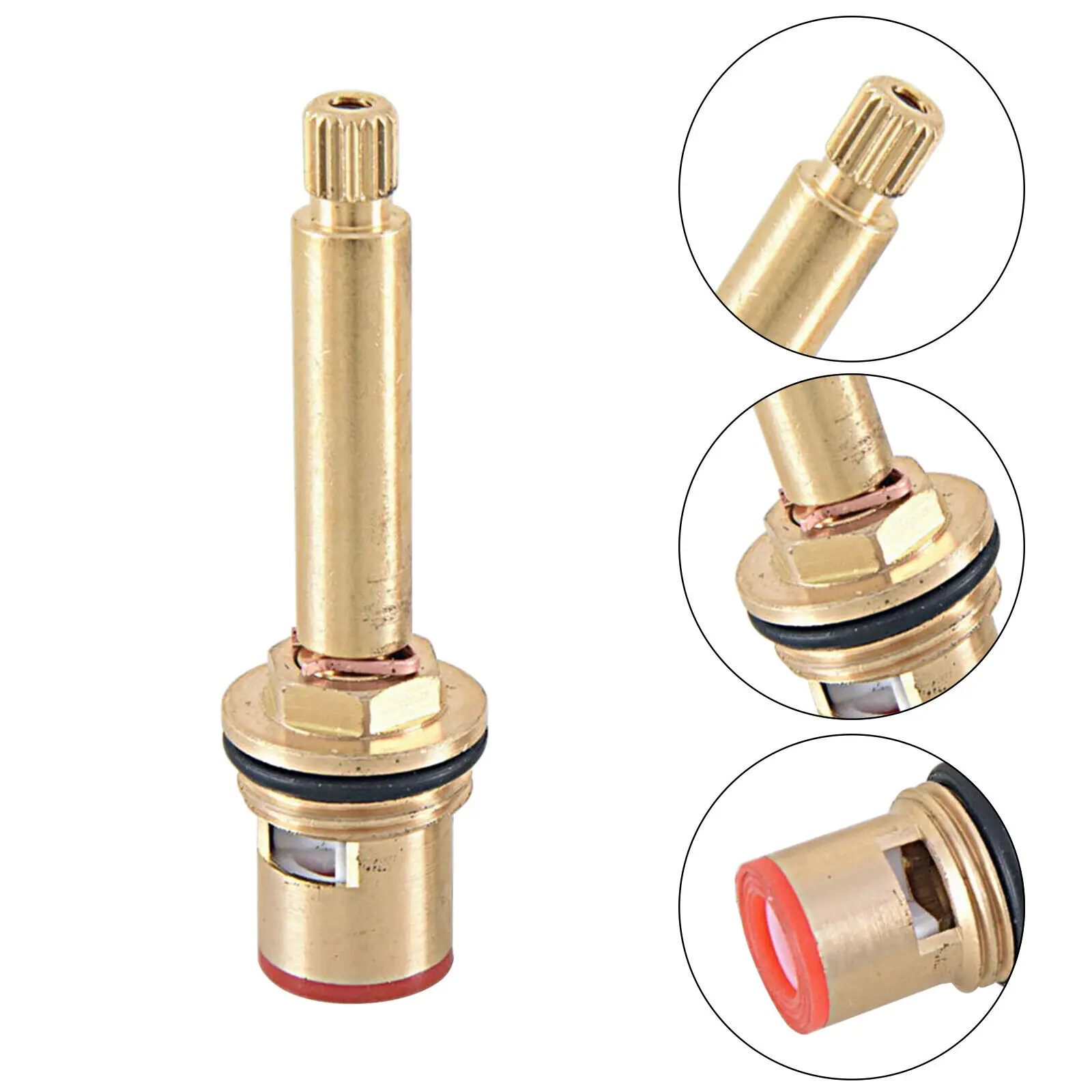 Replacement Tap Cartridge Valve Ceramic Disc Gland Quarter Turn Flow Long Tall Stem Insert 20 teeth 1/2\