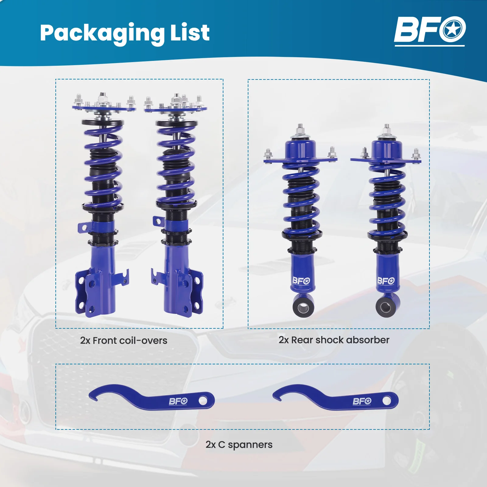 Coilovers Suspension Lowering Kit For Toyota Corolla 2003-2008 E130 E120