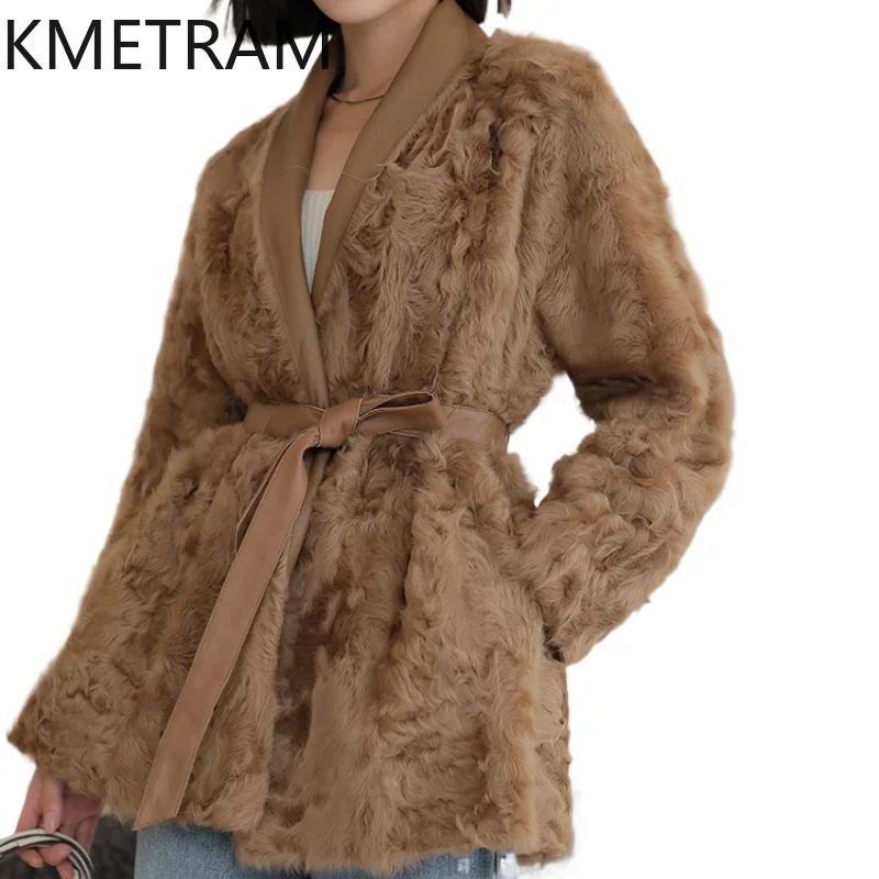 Real Wool Sheepskin Fur Jacket High Quality Double Faced Fur Coat Women 2024 Winter Clothes Woman New in Outerwears Fourrure