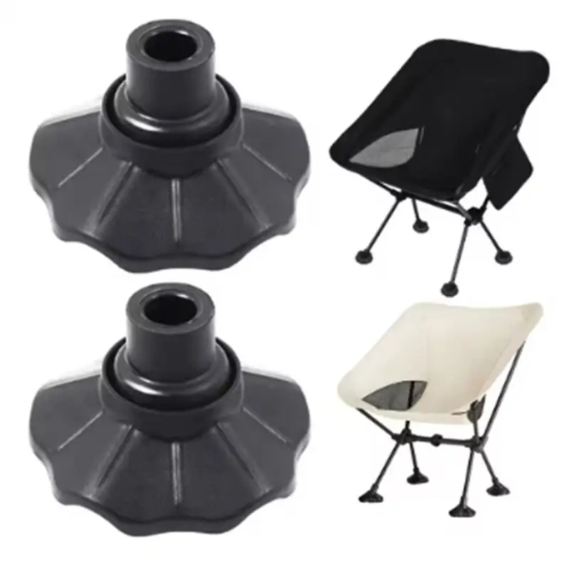 4Pcs 13/16mm Camping Chair Foot Pads,Plastic Folding Table Leg Caps, Anti-Slip Frog Fins Feet Covers Fishing Chair Leg Accessory