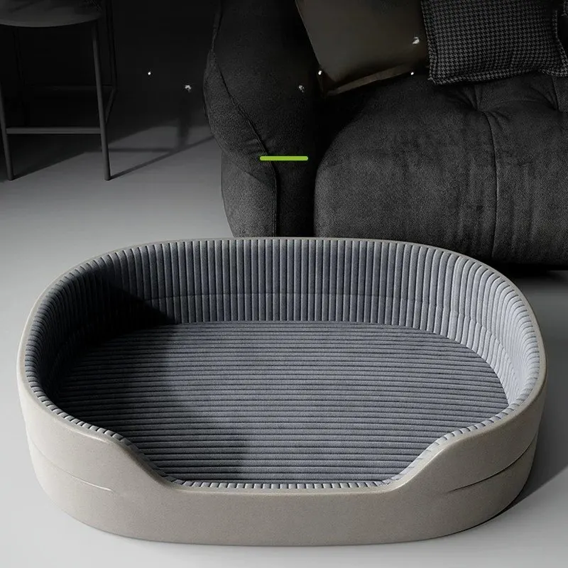 Party Australia Grey Dog Bed Durable Oval Unique Indoors French Dog Supplies Large Designer Cama Para Pet Cachorro Pet Supplies
