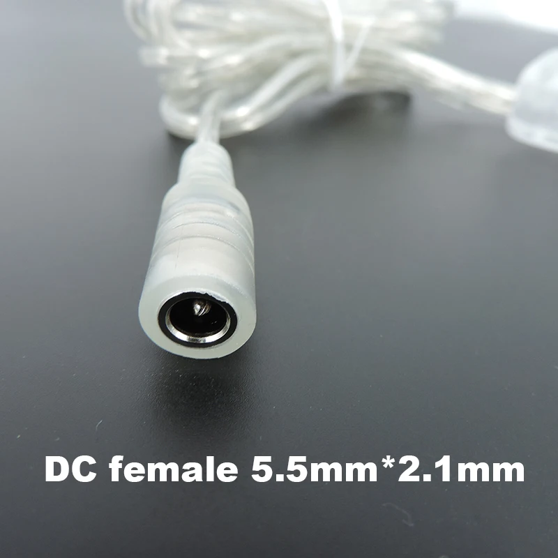 Adaptateur d'alimentation CC 12V, câble en queue de overfemelle mâle 5.5mm x 2.1mm, connecteur Jack, extension pour bandes lumineuses LED, caméra de vidéosurveillance